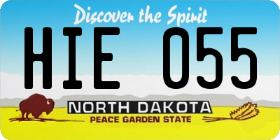 ND license plate HIE055