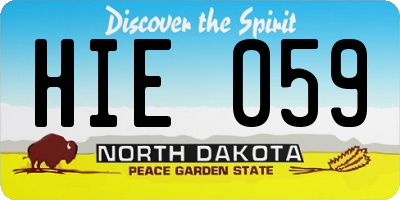 ND license plate HIE059