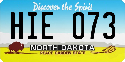ND license plate HIE073
