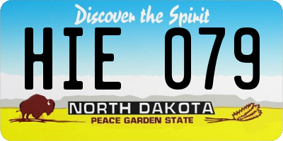 ND license plate HIE079