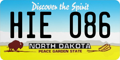 ND license plate HIE086