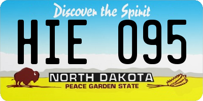 ND license plate HIE095