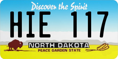 ND license plate HIE117