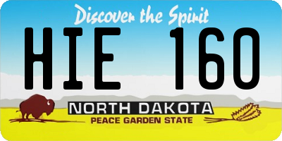 ND license plate HIE160