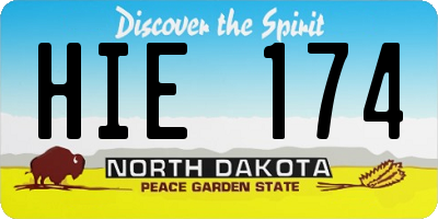 ND license plate HIE174