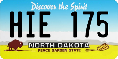 ND license plate HIE175