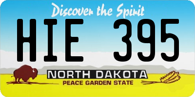 ND license plate HIE395
