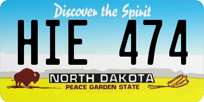 ND license plate HIE474