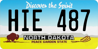 ND license plate HIE487
