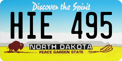ND license plate HIE495