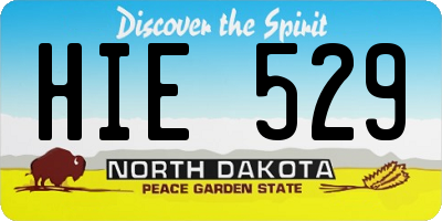 ND license plate HIE529