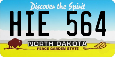 ND license plate HIE564