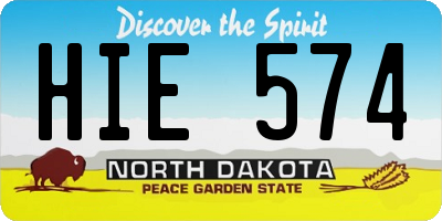 ND license plate HIE574