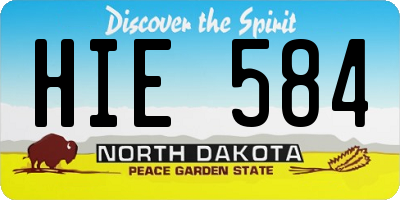 ND license plate HIE584