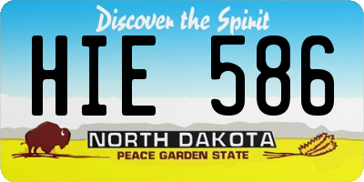 ND license plate HIE586