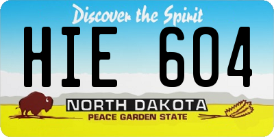ND license plate HIE604