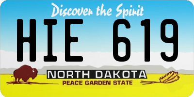 ND license plate HIE619