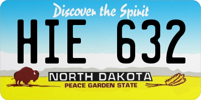 ND license plate HIE632
