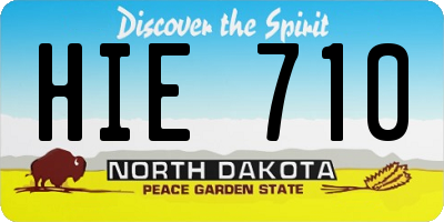ND license plate HIE710