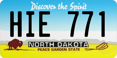 ND license plate HIE771