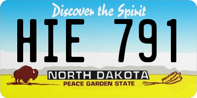 ND license plate HIE791