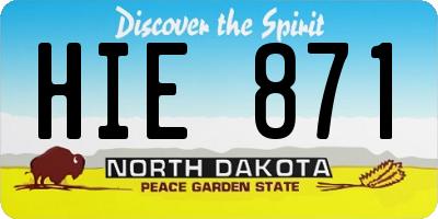 ND license plate HIE871