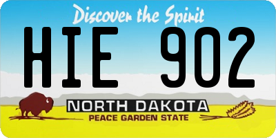 ND license plate HIE902