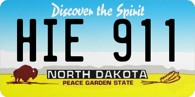 ND license plate HIE911