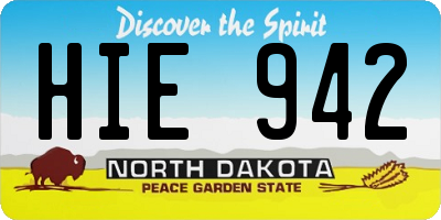 ND license plate HIE942