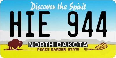ND license plate HIE944