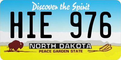 ND license plate HIE976
