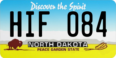 ND license plate HIF084