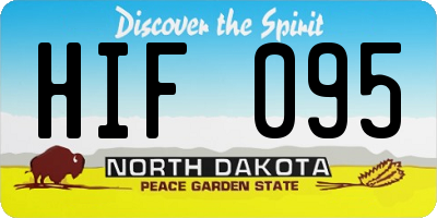 ND license plate HIF095