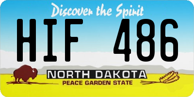 ND license plate HIF486