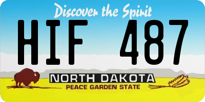 ND license plate HIF487