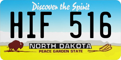 ND license plate HIF516