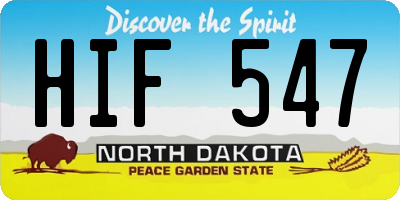 ND license plate HIF547
