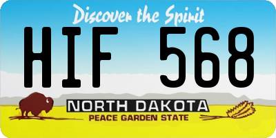 ND license plate HIF568