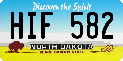ND license plate HIF582