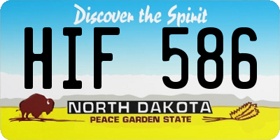 ND license plate HIF586