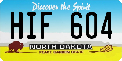 ND license plate HIF604