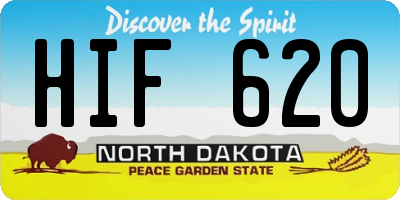 ND license plate HIF620