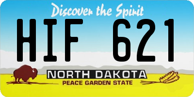 ND license plate HIF621