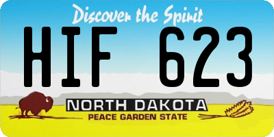 ND license plate HIF623