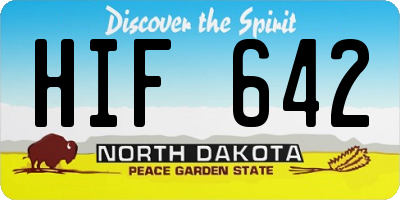 ND license plate HIF642
