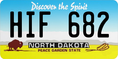 ND license plate HIF682