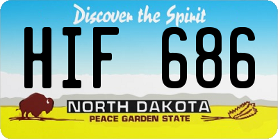ND license plate HIF686