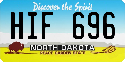 ND license plate HIF696
