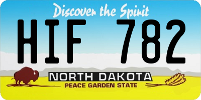 ND license plate HIF782