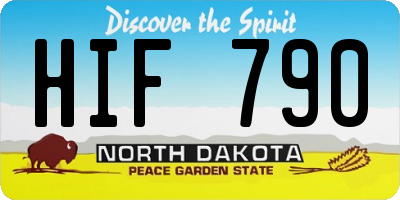 ND license plate HIF790